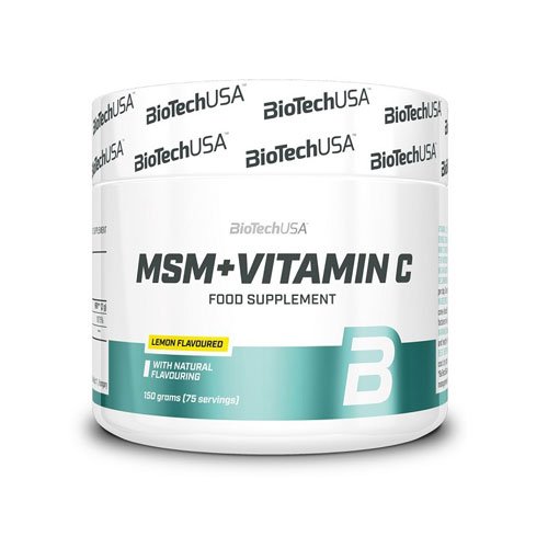 BioTech MSM + Vitamin C 150 г Лимон,  мл, BioTech. Хондропротекторы. Поддержание здоровья Укрепление суставов и связок 