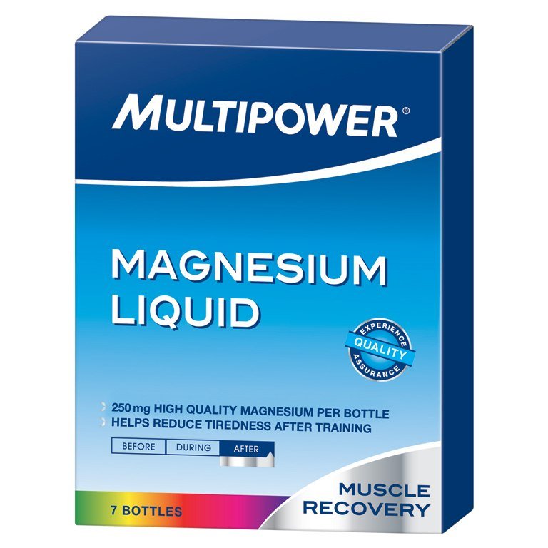 Magnesium Liquid, 7 шт, Multipower. Магний Mg. Поддержание здоровья Снижение холестерина Предотвращение утомляемости 