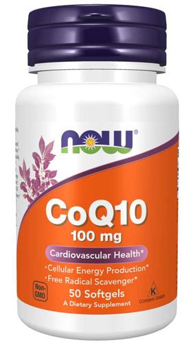 Now CoQ-10 100 mg 50 капс Без вкуса,  ml, Now. Coenzym Q10. General Health Antioxidant properties CVD Prevention Exercise tolerance 