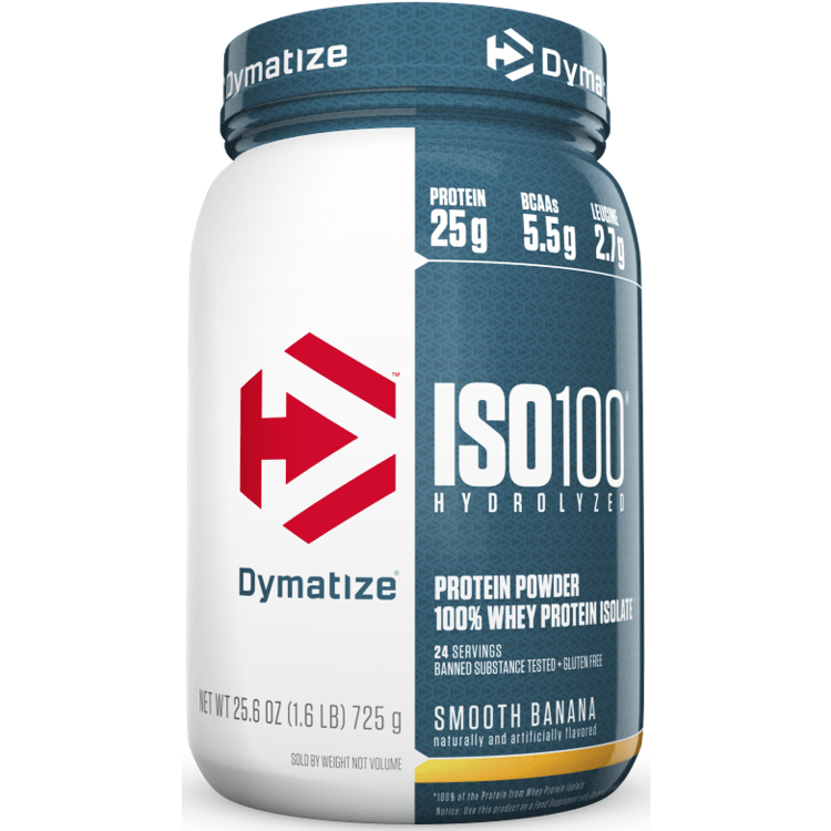 Протеин Dymatize ISO-100, 726 грамм Банан,  мл, Dymatize Nutrition. Протеин. Набор массы Восстановление Антикатаболические свойства 
