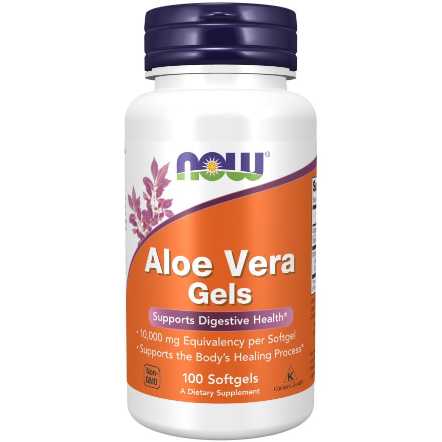 Now Натуральная добавка NOW Aloe Vera gels, 100 капсул, , 