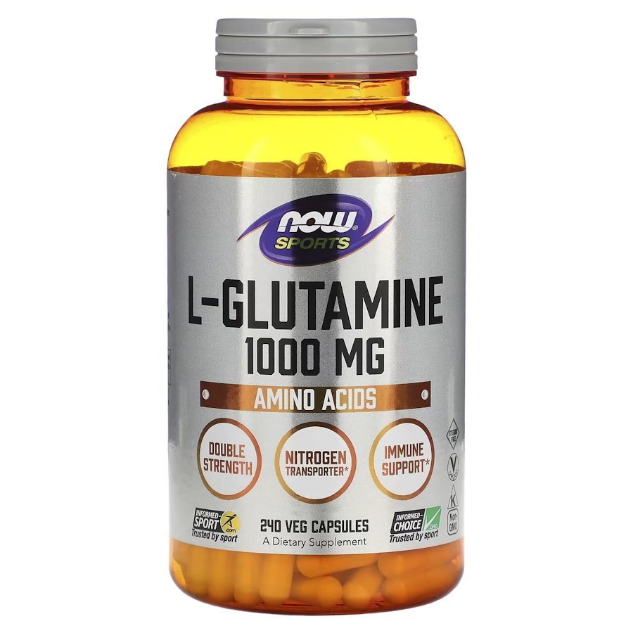 Аминокислота NOW L-Glutamine 1000 mg, 240 капсул,  ml, Now. Aminoácidos. 