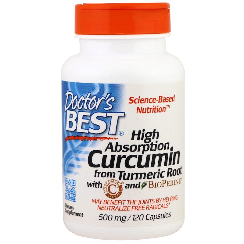 Doctor's BEST Curcumin C3 Complex High Absorption 500 mg Doctor's Best 120 caps, , 120 шт.