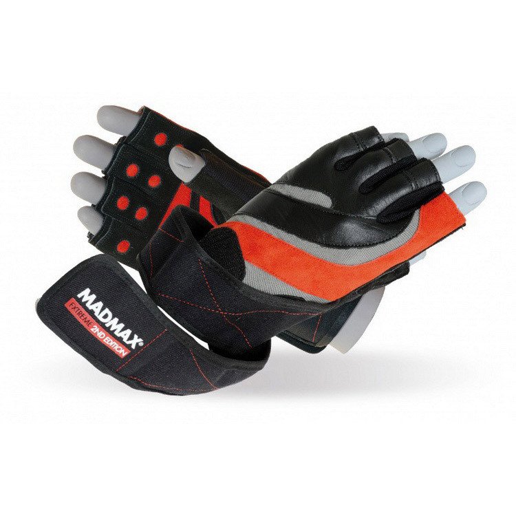  Перчатки для фитнеса Extreme 2nd Workout Gloves MFG-568 (размер XXL, black/red),  ml, MadMax. For fitness. 