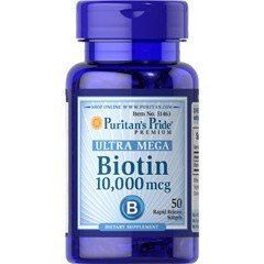Biotin 10000 mcg Puritan's Pride 50 caps,  мл, Puritan's Pride. Витамины и минералы. Поддержание здоровья Укрепление иммунитета 