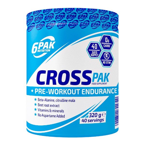 Предтренировочный комплекс 6PAK Nutrition Cross Pak, 320 грамм Лимон-ананас,  ml, 6PAK Nutrition. Pre Workout. Energy & Endurance 