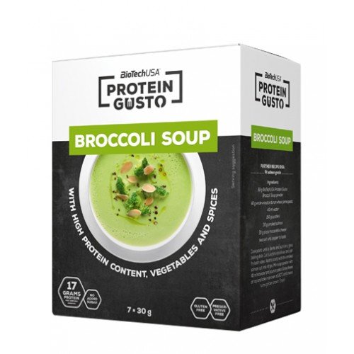 Protein Gusto Broccoli Soup, 7 piezas, BioTech. Sustitución de comidas. 