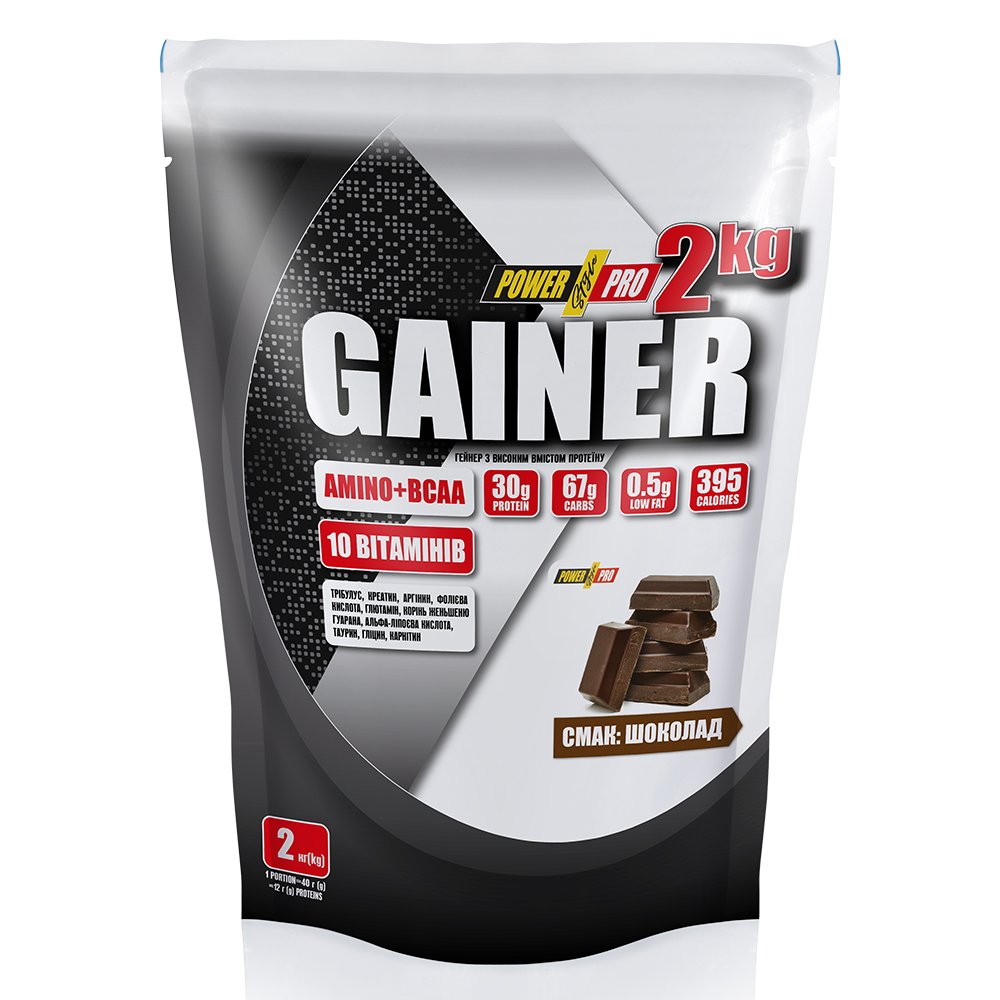 Гейнер Power Pro Gainer, 2 кг Шоколад,  мл, Power Pro. Гейнер. Набор массы Энергия и выносливость Восстановление 