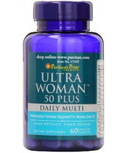 Ultra Woman 50 Plus, 60 piezas, Puritan's Pride. Complejos vitaminas y minerales. General Health Immunity enhancement 
