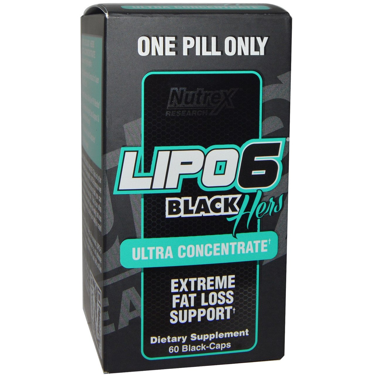 Lipo-6 Black Hers Ultra Concentrate Nutrex (розкрита упаковка 50 капсул),  мл, Nutrex Research. Жиросжигатель. Снижение веса Сжигание жира 