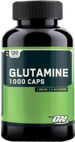Glutamine 1000, 120 шт, Optimum Nutrition. Глютамин. Набор массы Восстановление Антикатаболические свойства 