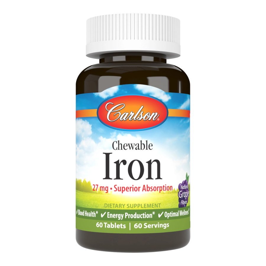 Carlson Labs Витамины и минералы Carlson Labs Chewable Iron 27 mg, 60 таблеток, , 