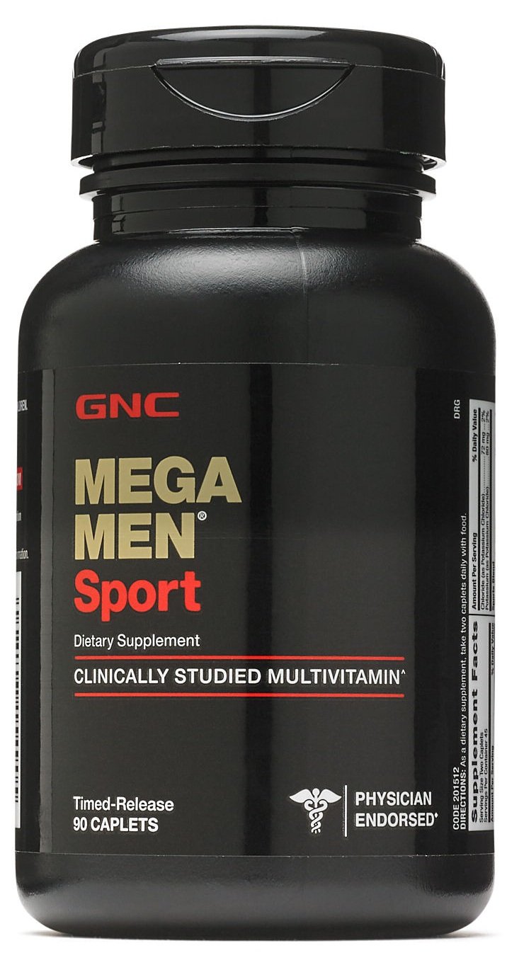 Витамины и минералы GNC Mega Men Sport, 90 каплет,  мл, GNC. Витамины и минералы. Поддержание здоровья Укрепление иммунитета 
