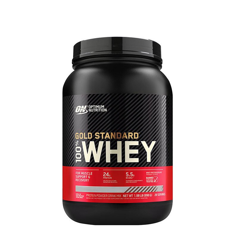 Протеин Optimum Gold Standard 100% Whey, 909 грамм Шоколадный солод,  ml, Optimum Nutrition. Protein. Mass Gain recovery Anti-catabolic properties 