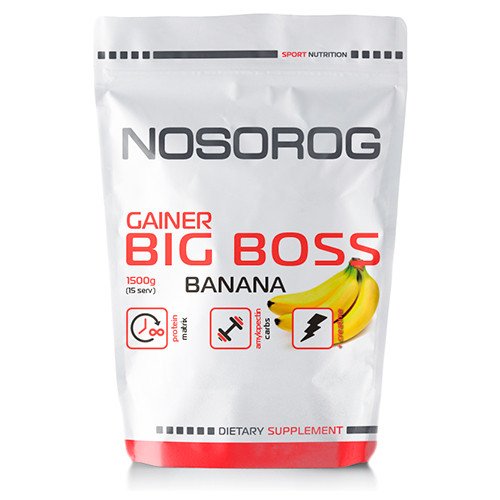 Nosorog Гейнер для набора массы Nosorog Gainer Big Boss (1,5 кг) носорог биг босс банан, , 1.5 