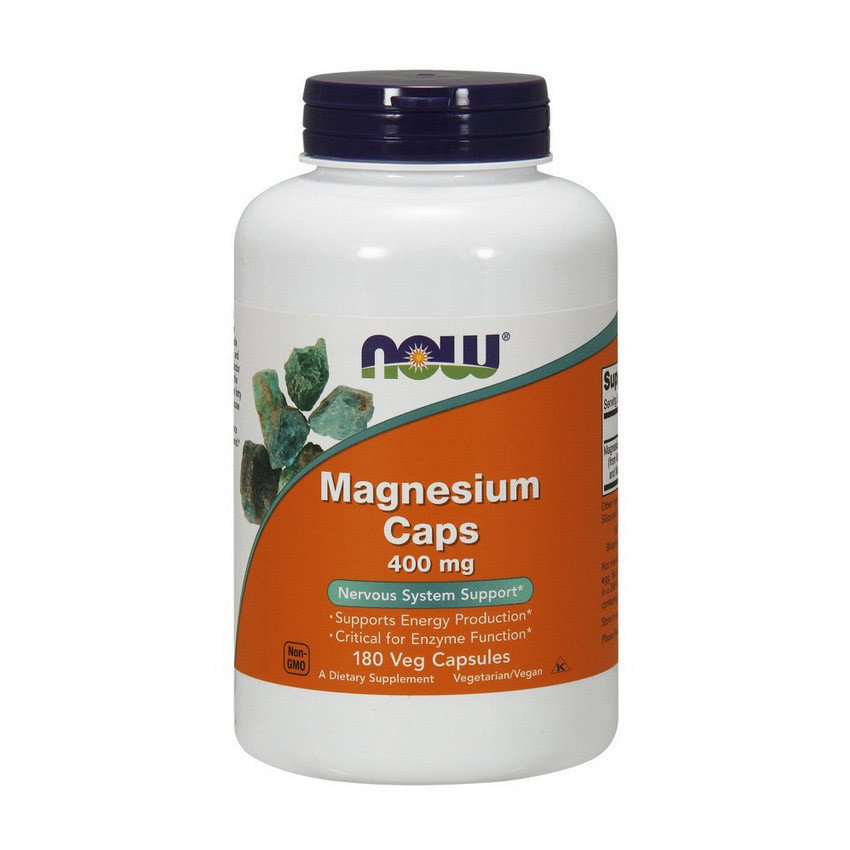 Магний Now Foods Magnesium Caps 400 mg (180 капс) нау фудс,  мл, Now. Магний Mg. Поддержание здоровья Снижение холестерина Предотвращение утомляемости 