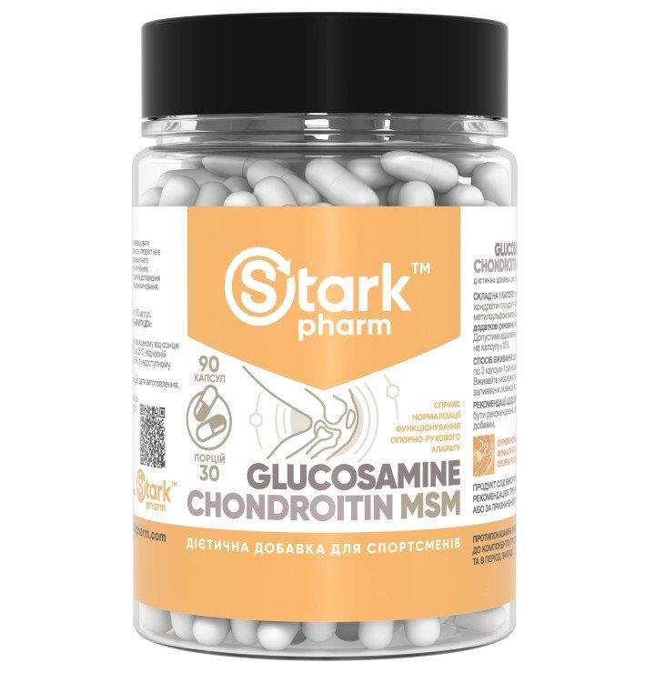 Stark Pharm Комплекс для суставов Stark Pharm Glucosamine Chondroitin MSM 90 капс, , 90 шт