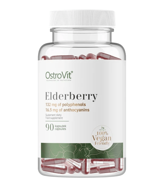 OstroVit Elderberry 330 mg vegan 90 caps (5/24р),  мл, OstroVit. Спец препараты. 