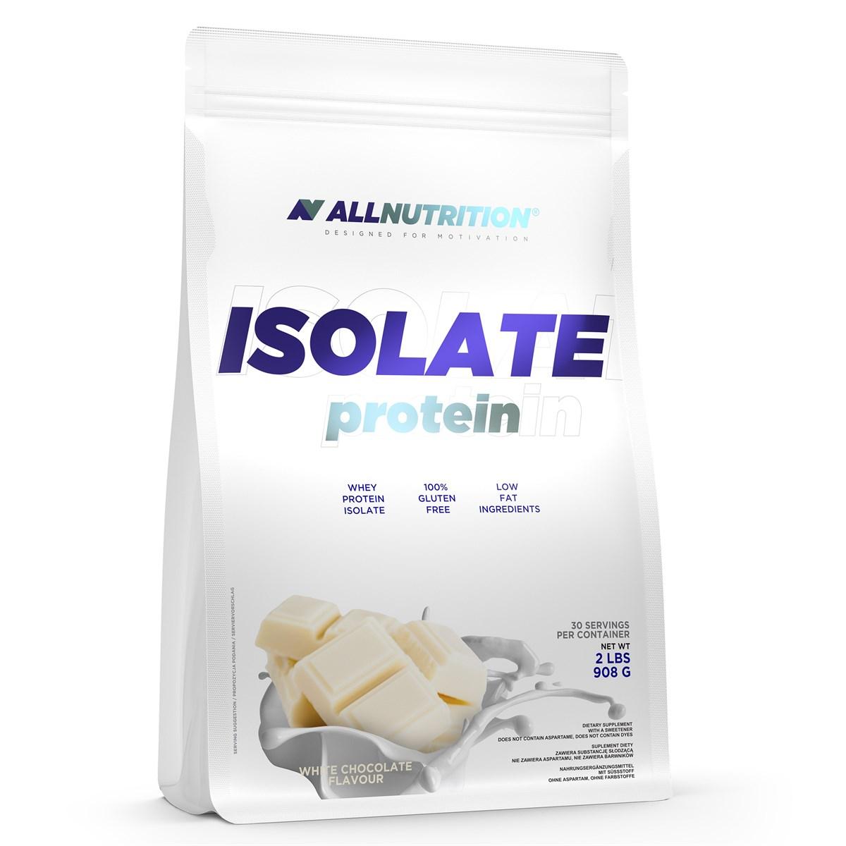 Сывороточный протеин изолят AllNutrition Isolate Protein (908 г) алл нутришн White Chocolate Raspberry,  мл, AllNutrition. Сывороточный изолят. Сухая мышечная масса Снижение веса Восстановление Антикатаболические свойства 