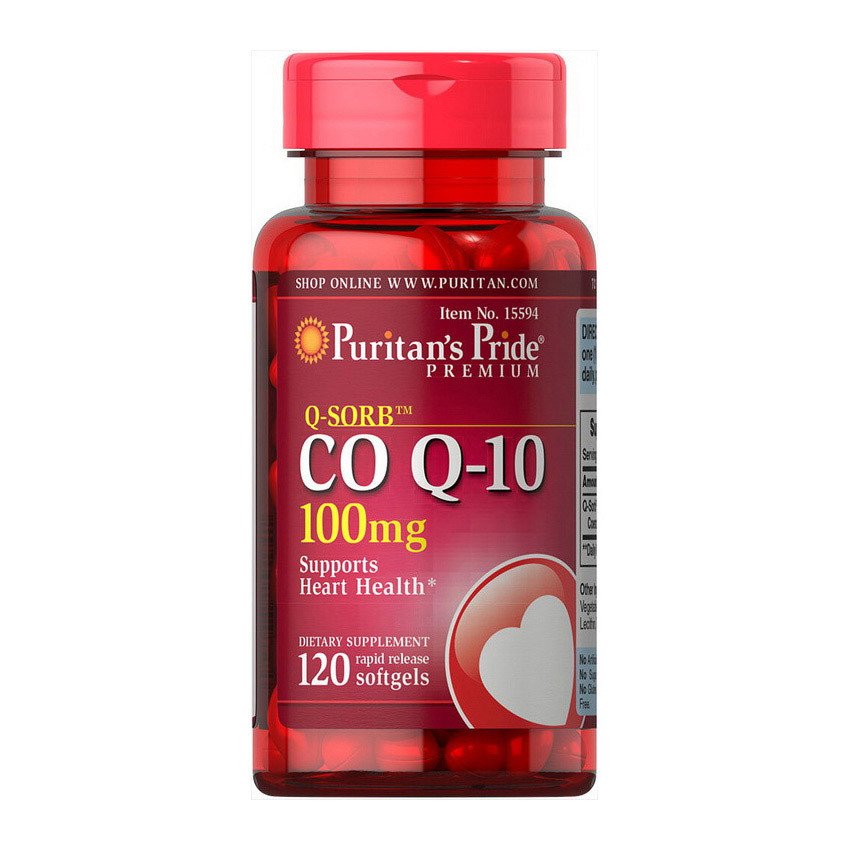 Puritan's Pride Коэнзим Q10 Puritan's Pride Q-SORB Co Q-10 100 mg (120 капс) пуританс прайд, , 120 
