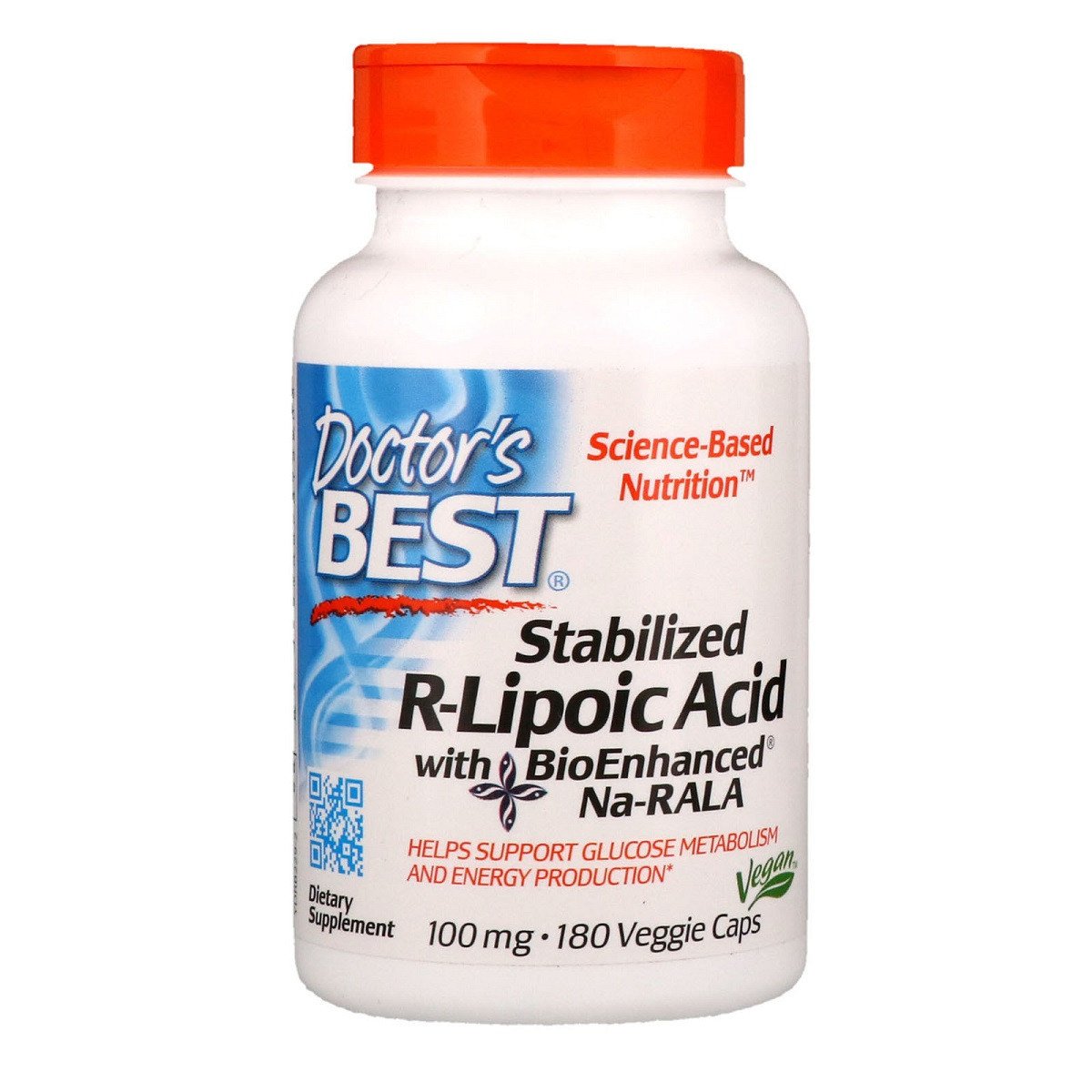 Doctor's BEST R-Липоевая Кислота, R-Lipoic Acid, Doctor's Best, 100 мг, 180 капсул, , 