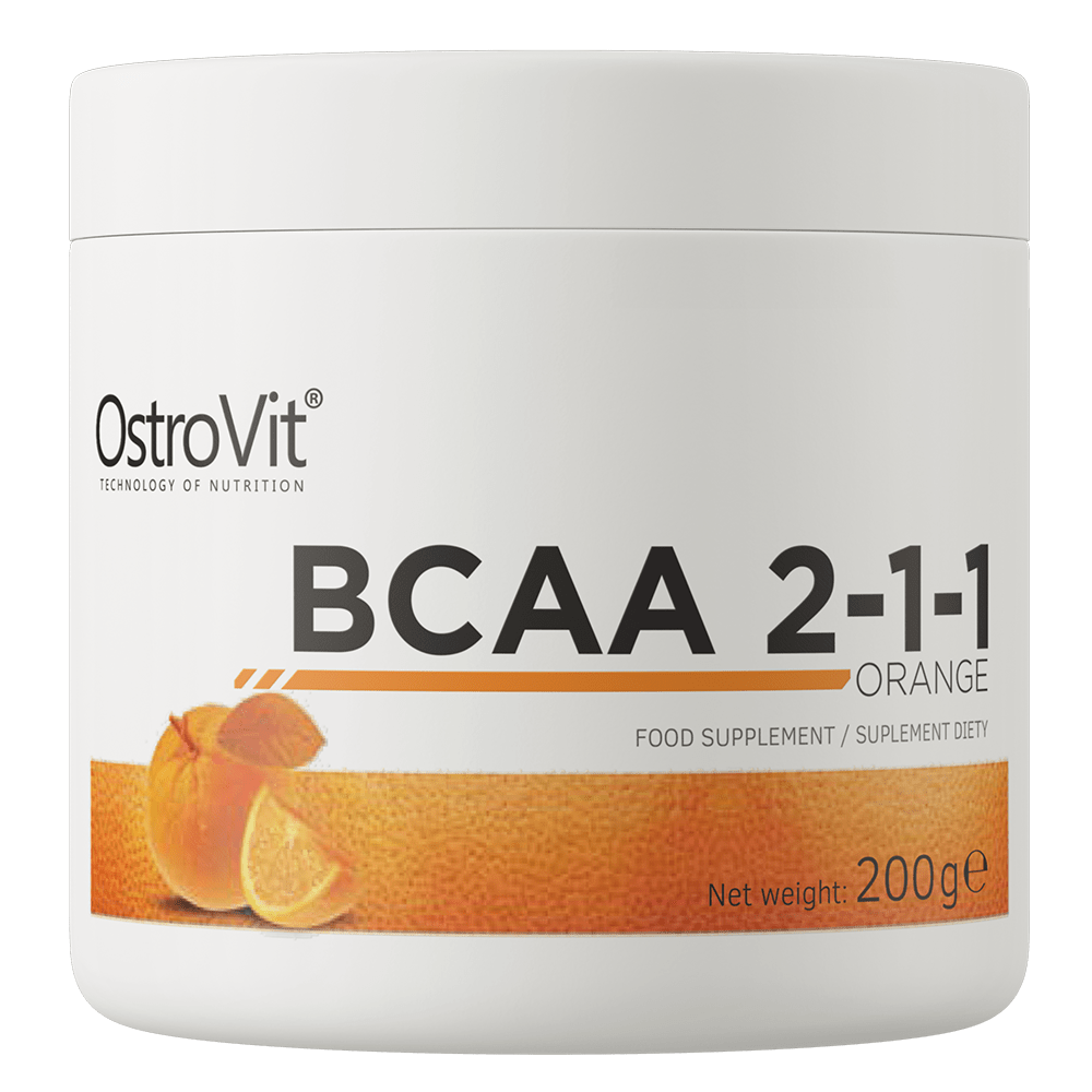 Extra Pure BCAA 2:1:1 OstroVit  200 g Orange,  мл, OstroVit. BCAA. Снижение веса Восстановление Антикатаболические свойства Сухая мышечная масса 