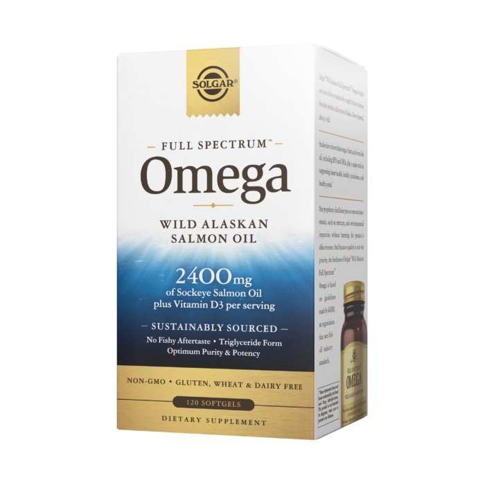 Жирные кислоты Solgar Wild Alaskan Full Spectrum Omega, 120 капсул,  мл, Solgar. Жирные кислоты (Omega). Поддержание здоровья 