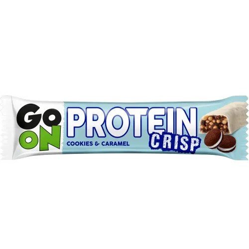 Батончик GoOn Protein Crisp Bar, 50 грамм Карамель-печенье,  мл, Go On Nutrition. Батончик. 