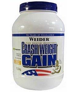 Crash Weight Gain, 1500 г, Weider. Гейнер. Набор массы Энергия и выносливость Восстановление 