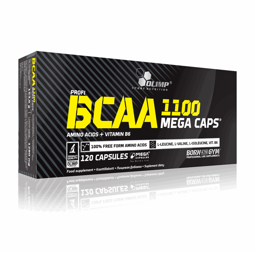 BCAA Olimp BCAA 1100 Mega Caps, 120 капсул,  мл, Olimp Labs. BCAA. Снижение веса Восстановление Антикатаболические свойства Сухая мышечная масса 