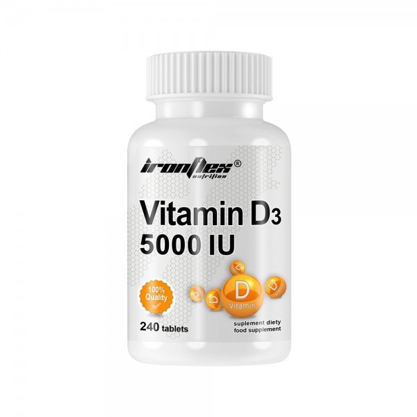 Витамины и минералы IronFlex Vitamin D3 5000, 240 таблеток,  ml, IronFlex. Vitamins and minerals. General Health Immunity enhancement 
