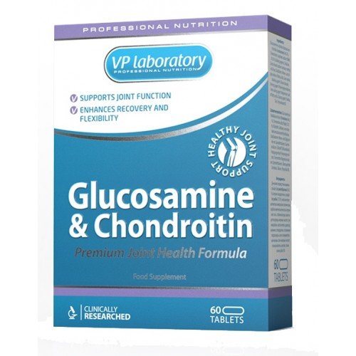 Glucosamine & Chondroitin, 60 шт, VPLab. Глюкозамин Хондроитин. Поддержание здоровья Укрепление суставов и связок 