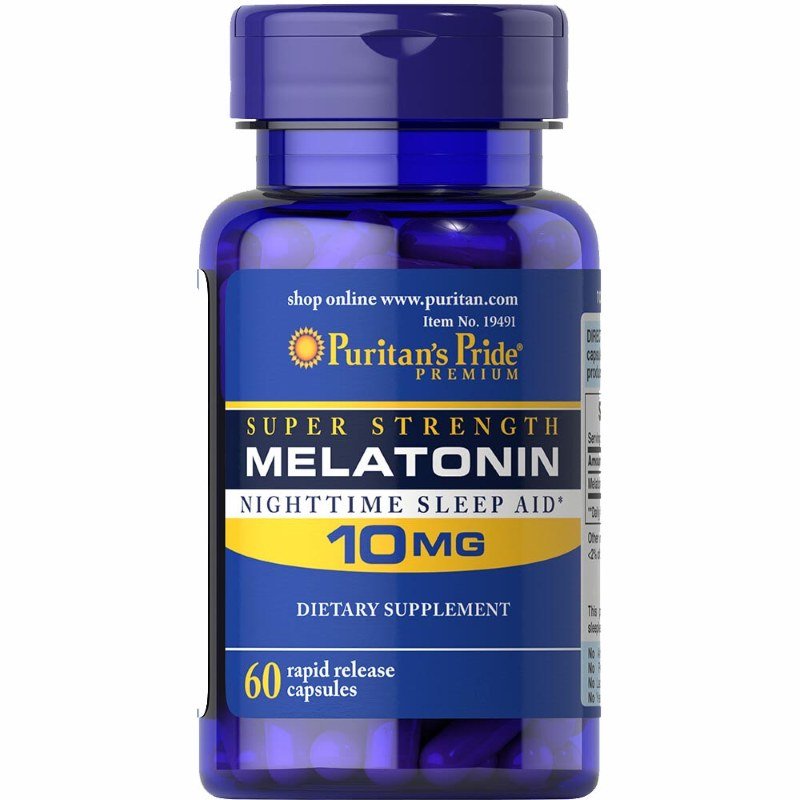Восстановитель Puritan's Pride Melatonin 10 mg, 60 капсул,  ml, Puritan's Pride. Post Workout. recovery 