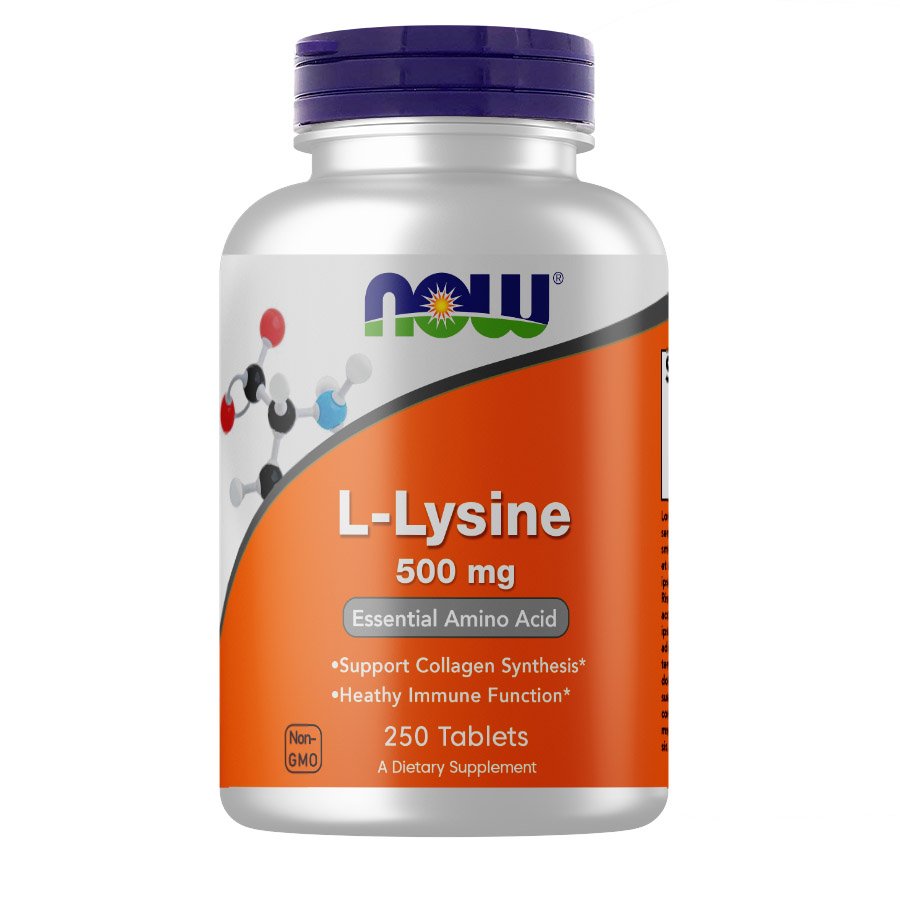 Аминокислота NOW L-Lysine 500 mg, 250 таблеток,  ml, Now. Aminoácidos. 