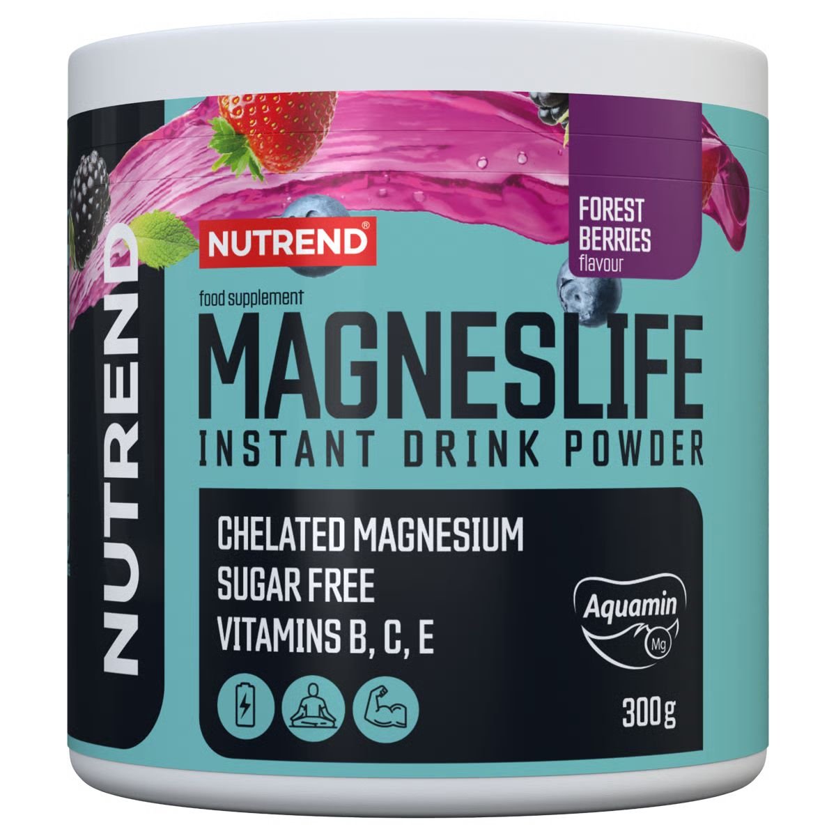 Nutrend Витамины и минералы Nutrend MagnesLife Instant Drink Powder, 300 грамм Лесные ягоды, , 300 г