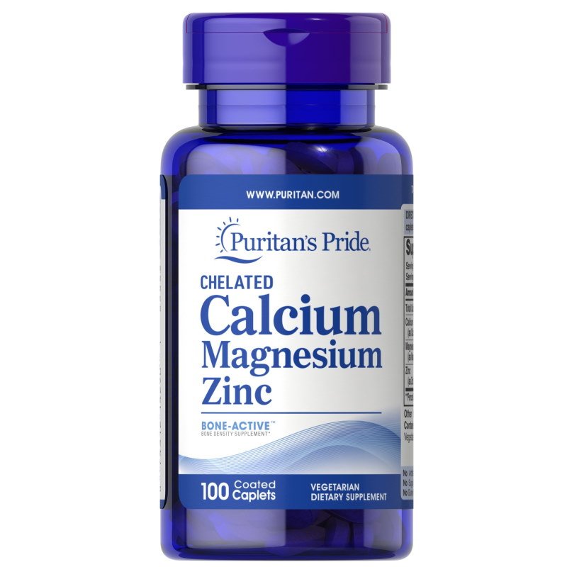 Puritan's Pride Витамины и минералы Puritan's Pride Calcium Magnesium Zinc, 100 капсул, , 