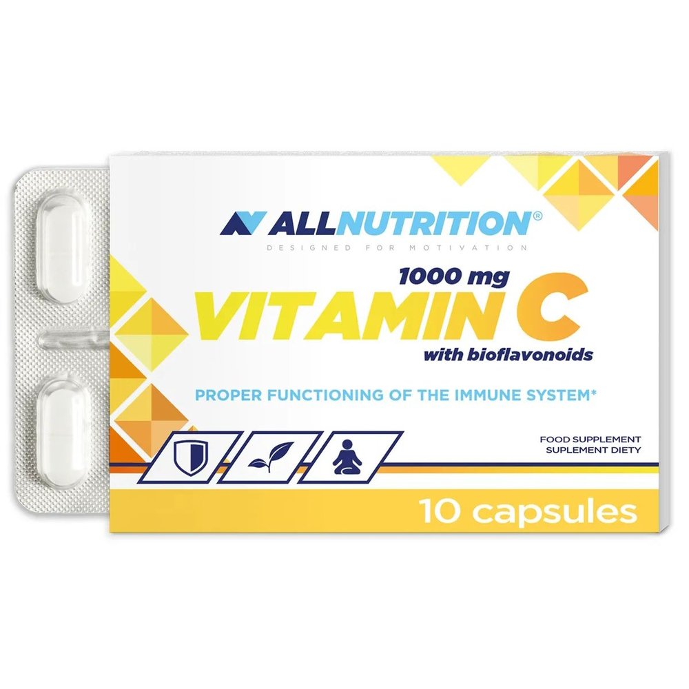 AllNutrition Витамины и минералы AllNutrition Vitamin C 1000 mg + Bioflavonoids, 10 капсул, , 