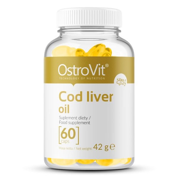 Жирные кислоты OstroVit Cod Liver Oil, 60 капсул СРОК 05.24,  мл, OstroVit. Жирные кислоты (Omega). Поддержание здоровья 