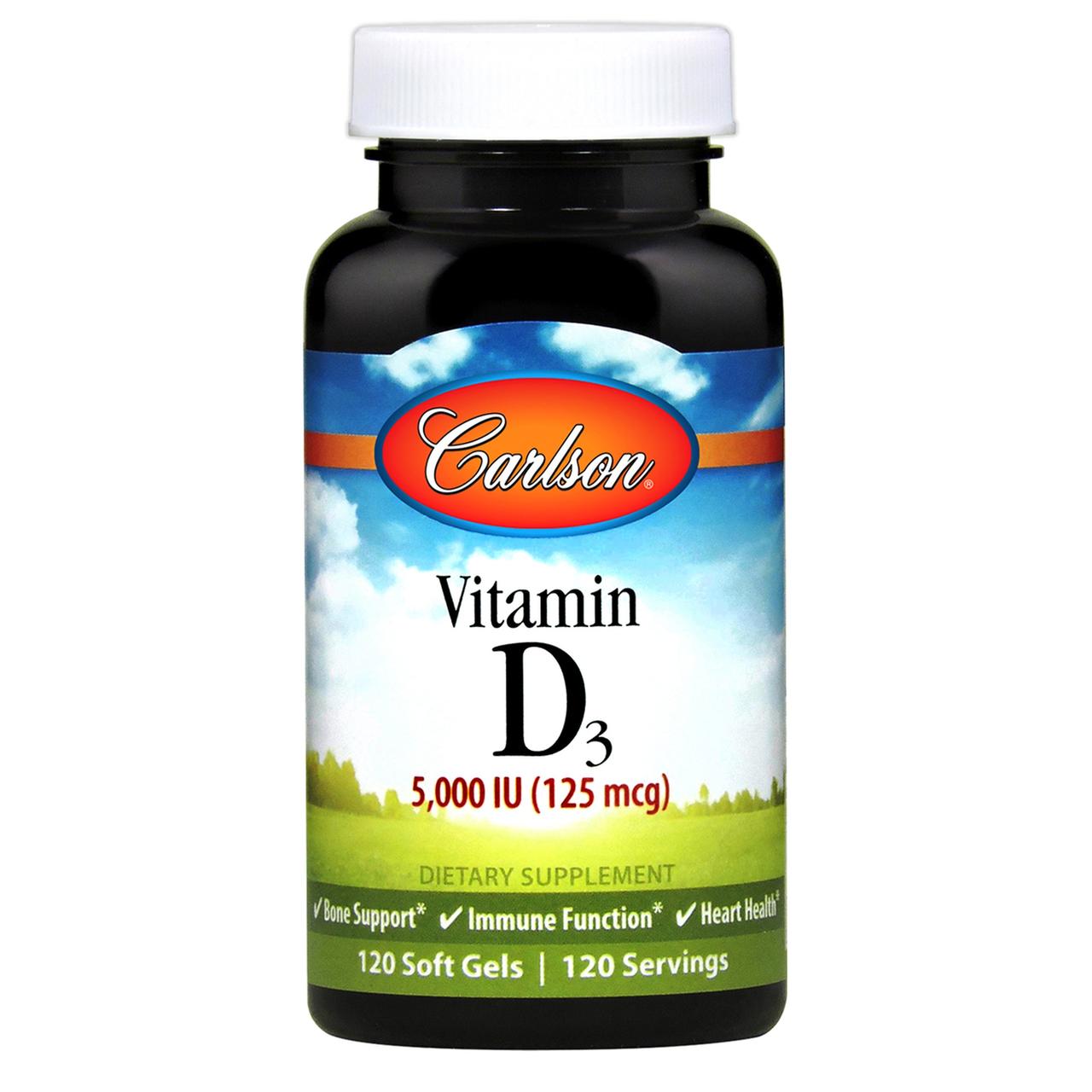 Carlson Labs Витамин Д3 Carlson Labs Vitamin D3 5000 IU (120 капс) карлсон лабс , , 
