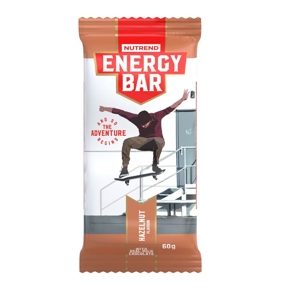 Батончик Nutrend Energy Bar, 60 грамм Лесной орех,  мл, Nutrend. Батончик. 