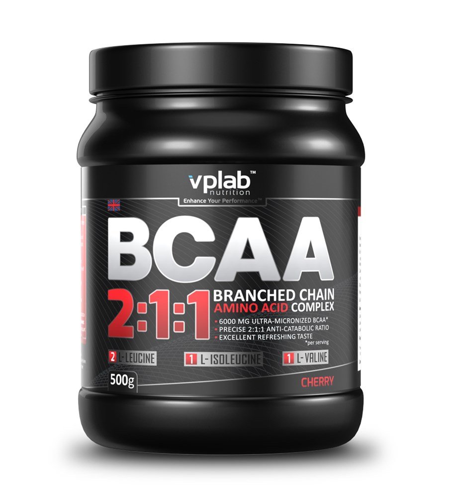 BCAA 2:1:1, 500 g, VP Lab. BCAA. Weight Loss recovery Anti-catabolic properties Lean muscle mass 