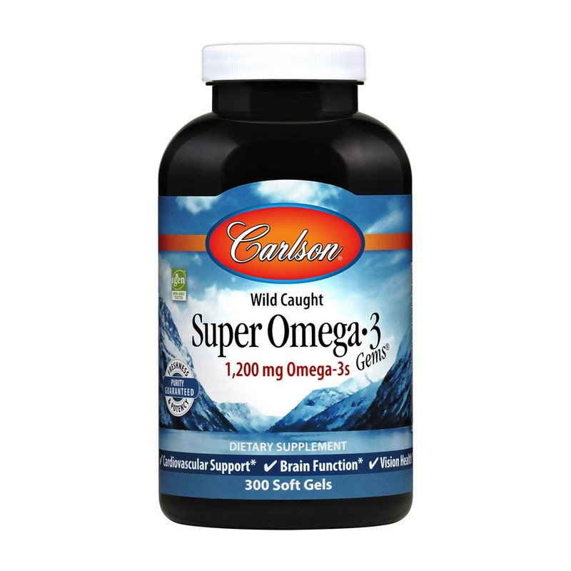 Carlson Labs Омега 3 Carlson Labs Super Omega 3 1200 mg 300 капсул, ,