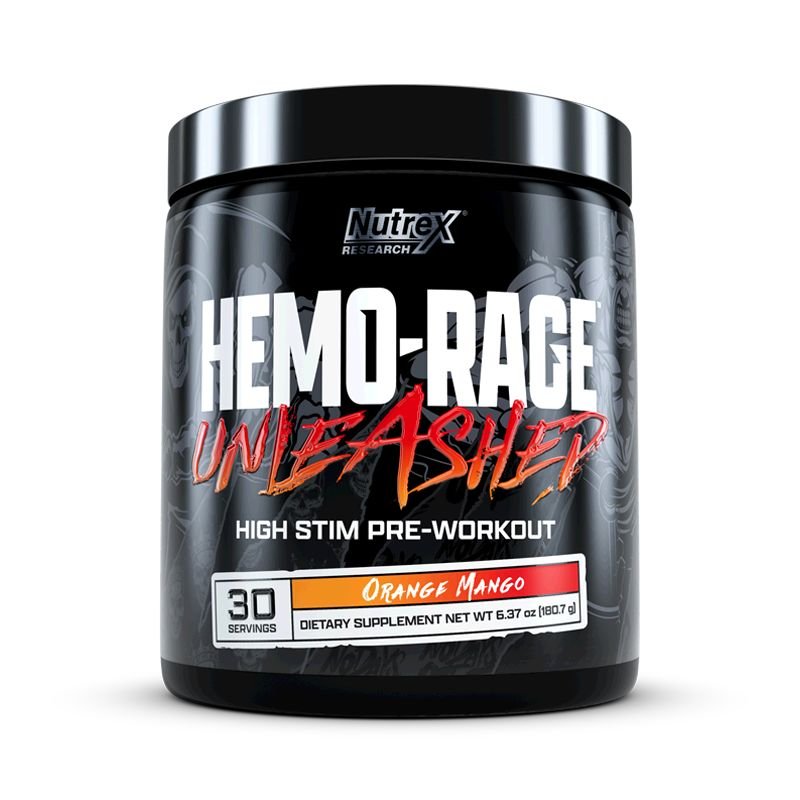 Предтренировочный комплекс Nutrex Research Hemo Rage Unleashed, 180 грамм Апельсин-манго,  ml, Nutrex Research. Pre Workout. Energy & Endurance 
