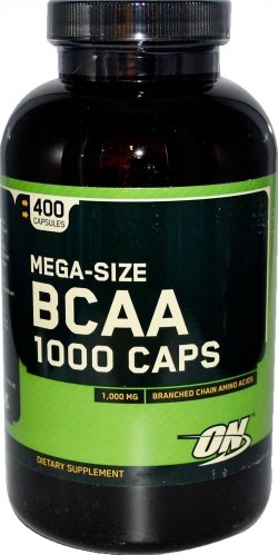 BCAA 1000 Caps, 400 шт, Optimum Nutrition. BCAA. Снижение веса Восстановление Антикатаболические свойства Сухая мышечная масса 