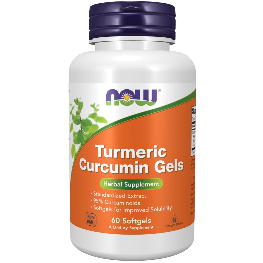 Натуральная добавка NOW Turmeric Curcumin, 60 капсул,  мл, Now. Hатуральные продукты. Поддержание здоровья 