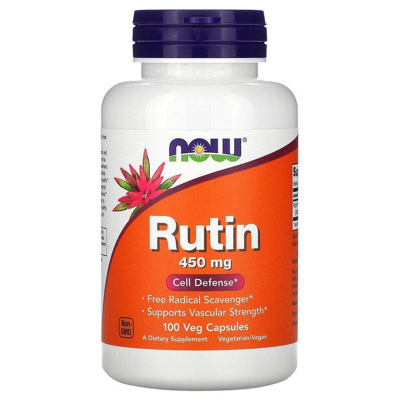 Now Антиоксидант рутин NOW Foods Rutin 450 mg 100 VCaps, , 100 шт.