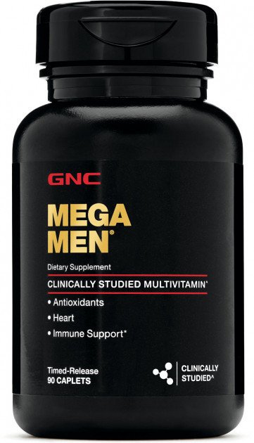 Вітаміни GNC Mega Men 90 caps,  ml, GNC. Vitamins and minerals. General Health Immunity enhancement 