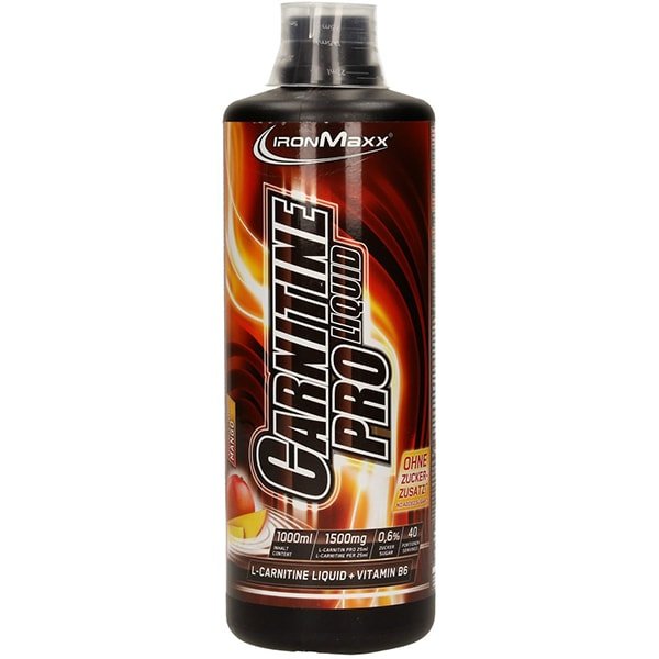 Жиросжигатель Ironmaxx L-Carnitine Pro Liquid, 1 литр Манго,  ml, IronMaxx. Fat Burner. Weight Loss Fat burning 