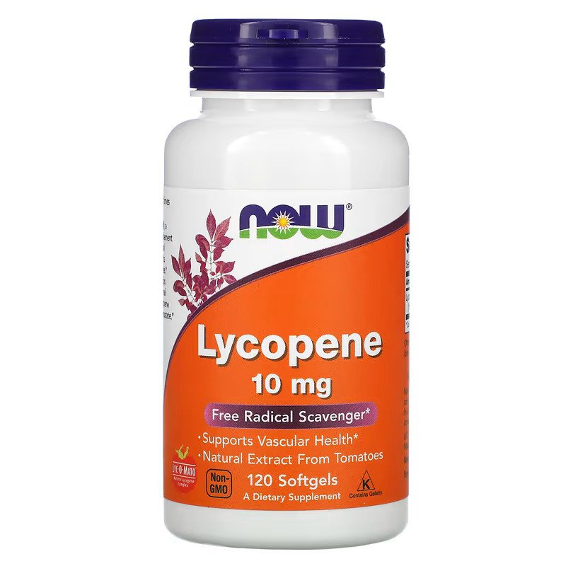 Натуральная добавка NOW Lycopene 10 mg, 120 капсул,  мл, Now. Hатуральные продукты. Поддержание здоровья 