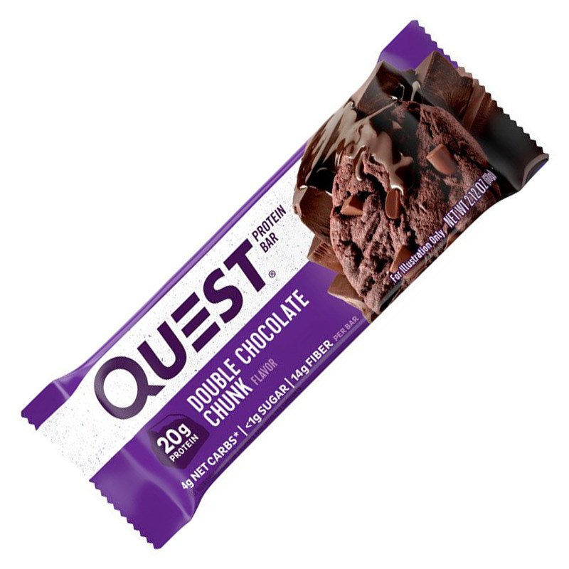 Батончик Quest Nutrition Protein Bar, 60 грамм Двойной шоколад,  ml, Quest Nutrition. Bares. 